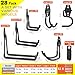 LUPYJI 28 Pack Heavy Duty Garage Hooks, Utility Wall Mounted Storage System, with Anti-Slip Coating Hanger, for Hanging Power and Garden Tools, Ladders, Bikes, Ropes and Bulk Items