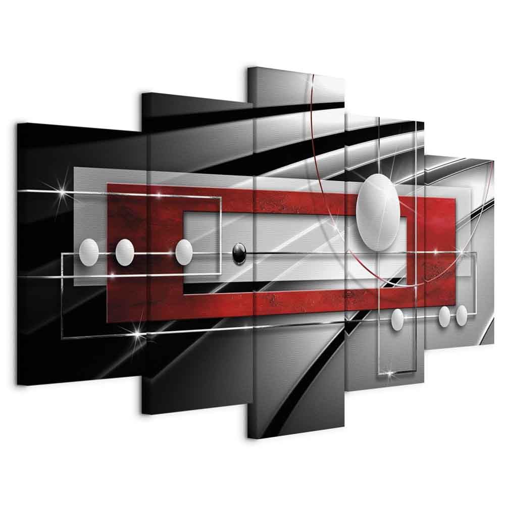 Cuadros B&D XXL - Leinwandbild Abstrakt 200x100, 200x100 cm, 5-teilig