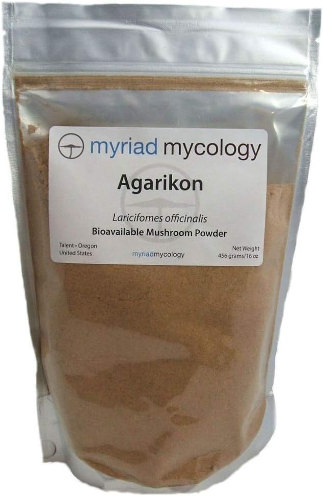 Myriad Mycology Agarikon Mushroom Powder - 1 Pound - Made in USA (Ku Bai Ti) - Natural Immune Booster