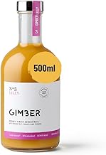 GIMBER N°3 500 ml Lilly – Concentré de gingembre bio | Concentré sans alcool à base de gingembre, fruit de la passion, ananas et curcuma | Jus pour mocktails ou à boire pur