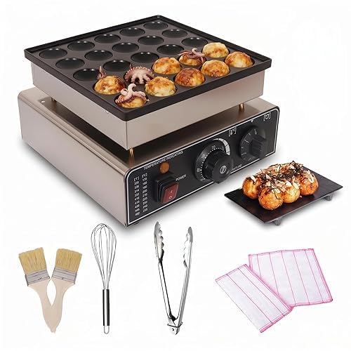 Electric Mini Pancake Cooking Tool, 25-Hole Non-Stick Desktop Griddle, 110V Energy-Efficient Maker, for Home and Studio Kitchen