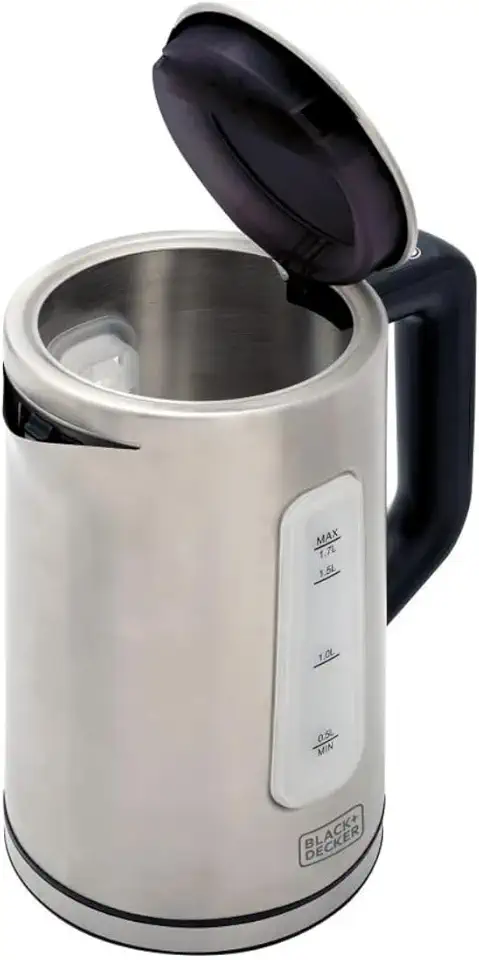 BLACK+DECKER Chaleira Elétrica 110 V, Inox, Programável, Capacidade de 1,7 L, com Controle de Temperatura, Modelo KEPG-BR