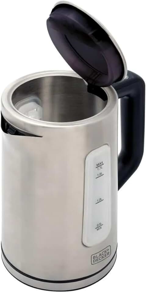 BLACK+DECKER Chaleira Elétrica 110 V, Inox, Programável, Capacidade de 1,7 L, com Controle de Temperatura, Modelo KEPG-BR