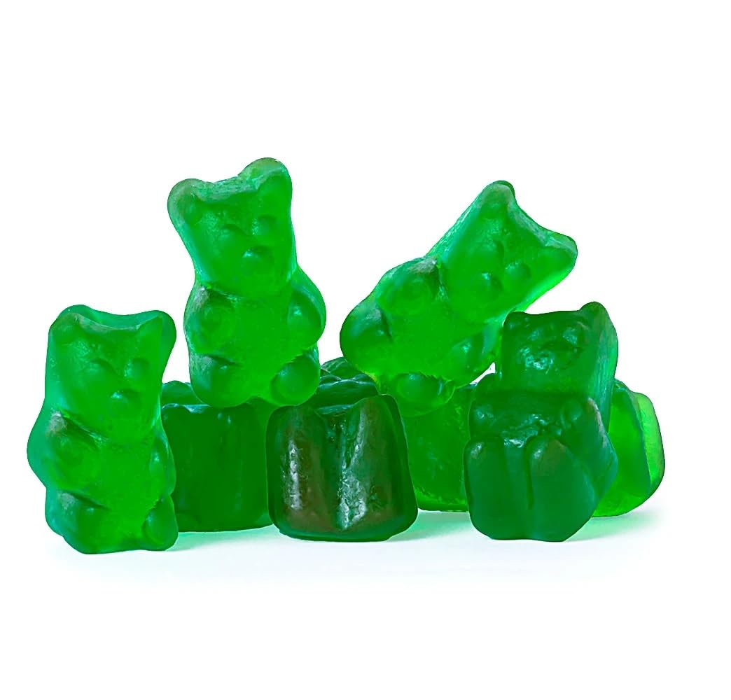 Bayside Candy Individual Colored Gummy Bear Collection (10LBS, Green Apple)