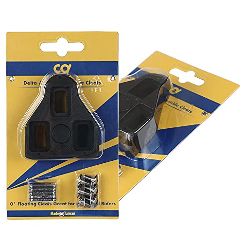 Image of CyclingDeal Bike Cleats Compatible with Peloton & Look Delta - Indoor Cycling & Road Bike Bicycle Cleats Set - Compatible with Indoor Exercise Bikes Pedals & Shoes