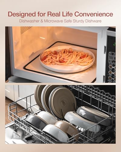 Famiware Milkyway Plates and Bowls Set, 12 Pieces Dinnerware Sets, Dishes Set for 4, Multi-color - Image 6