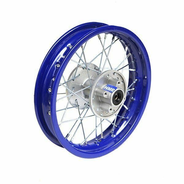 Cerchio in acciaio 14 pollici posteriore blu adatto per quasi tutti i modelli con asse da 12 mm Dirt Bike, Pit Bike, XMOTOS, MotoCross (blu)