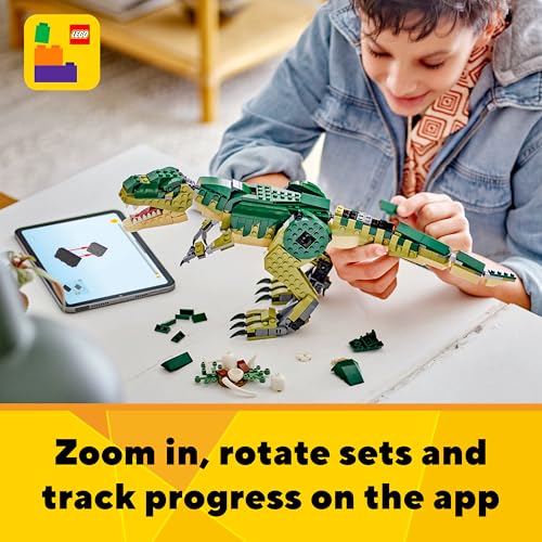 Giocattolo 3 in 1 T Rex 31151 - Set di costruzione giocattolo dinosauro per bambini, ragazzi e ragazze, età 9+ - 3 opzioni di costruzione, si trasforma da T-Rex a triceratopo a pterodattilo - Lego - Immagine 6