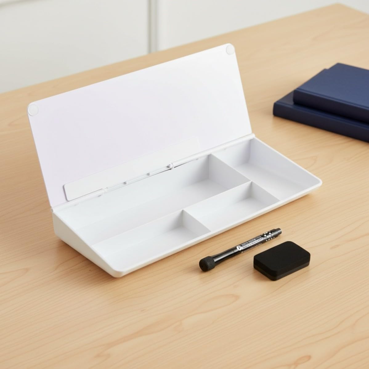 Gadpiparty Desktop Glas Whiteboard mit Ablage, Stifthalter und