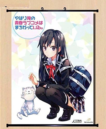 Home Decor Anime My Teen Romantic Comedy Snafu/My Youth Romantic Comedy is Wrong as I Expected Yukinoshita Yukino Hachiman Hikigaya Scroll Poster 23.6x31.5 Inches-034L