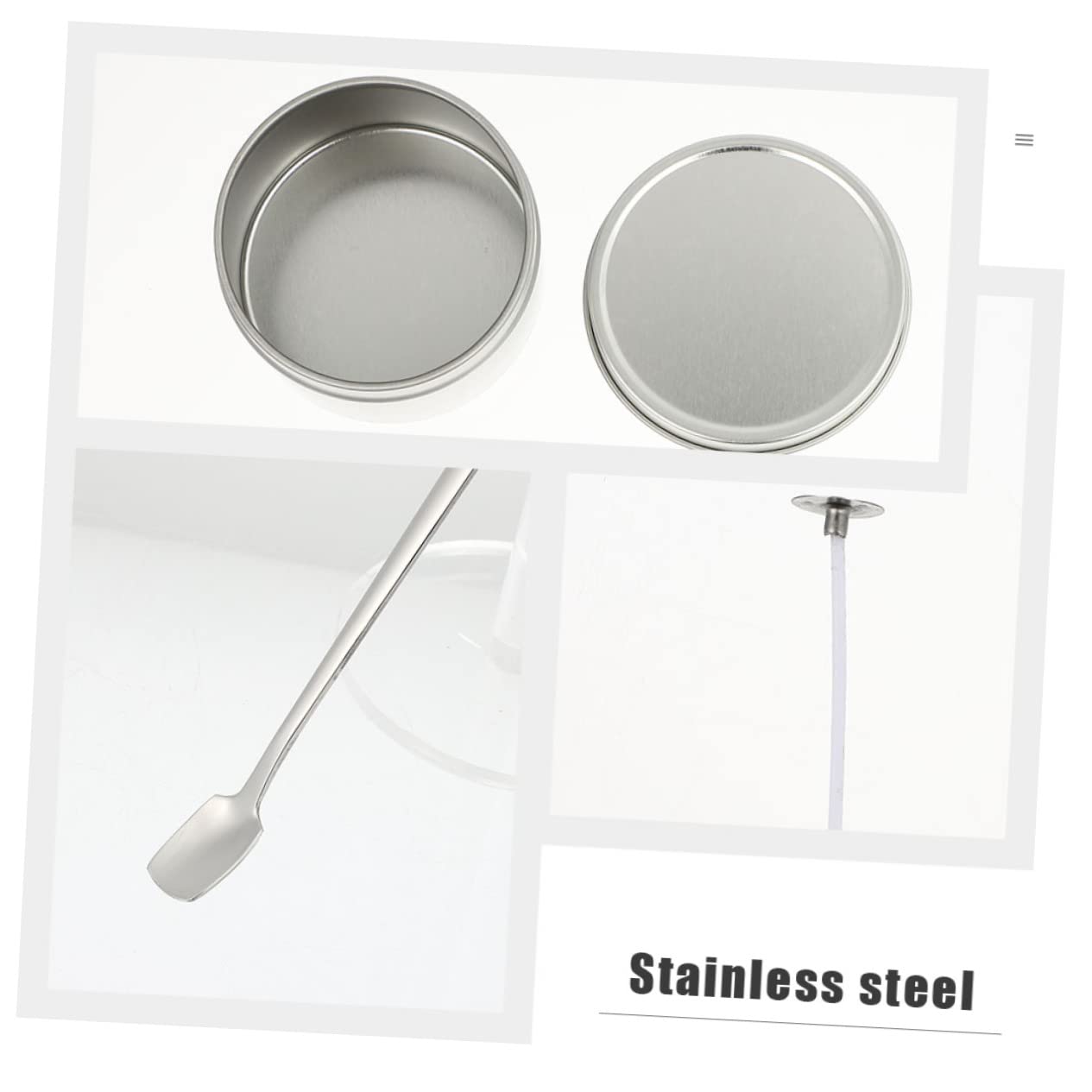 Lurrose Kit per Creare Candele Profumate Fai da Te, Set in Acciaio Inox, Carta e Cera, per Compleanni e Feste, Facile da Usare