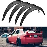 Black 4pcs 800mm 890mm Universal Exterior Fender Flares Flexible Car Body Kit Wheel Arches
