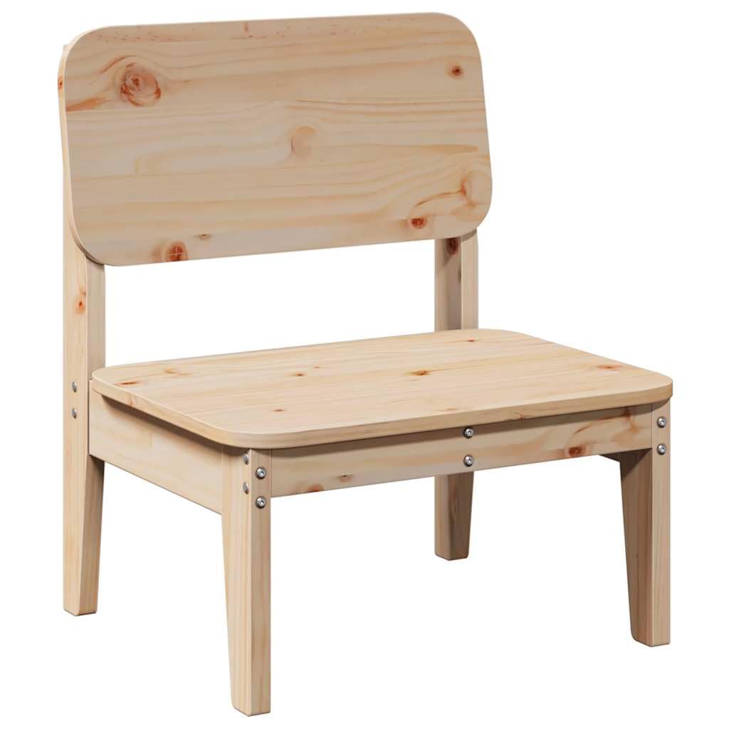 Krzesło ogrodowe z litego drewna sosnowego 2 sztuki 60 x 52,5 x 72 cm z wygodnym oparciem i stabilną ramą zewnętrzną, trwałe rustykalne siedzisko na patio i otwarte przestrzenie
