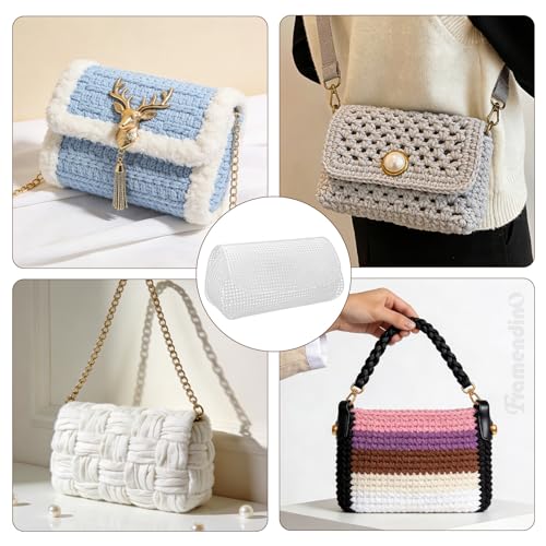 Image of Framendino, 6 Pack Plastic Mesh Canvas Sheets Clear Blank Embroidery Tools for Crochet Bag Making