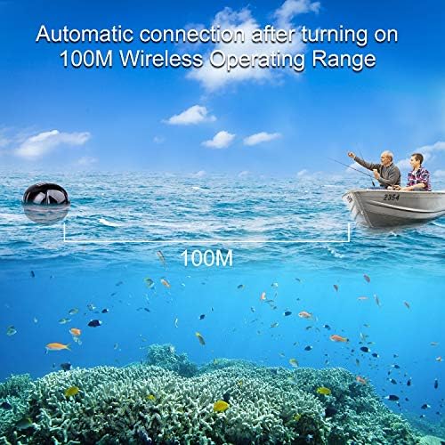 Fishing Finder, STARTOGOO Portable Wireless Sonar Sensor Fish Attractor and Fish Gear with Colorful Display XJ-01