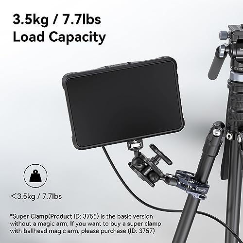SMALLRIG Crab-Shaped Clamp mit 1/4\-20, 3/8\-16 Gewindelöchern, Nutzlast 7,7 lbs/3,5 kg, für die meisten fotografischen Zubehörteile – 3755B
