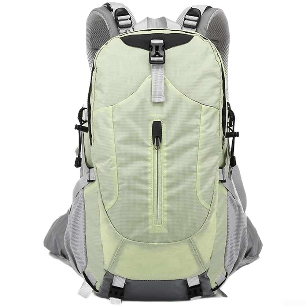 Zaino da trekking di grande capacità, 36-55 l, impermeabile, da viaggio, con copertura antipioggia, per campeggio, trekking, uomo e donna (grigio scuro)