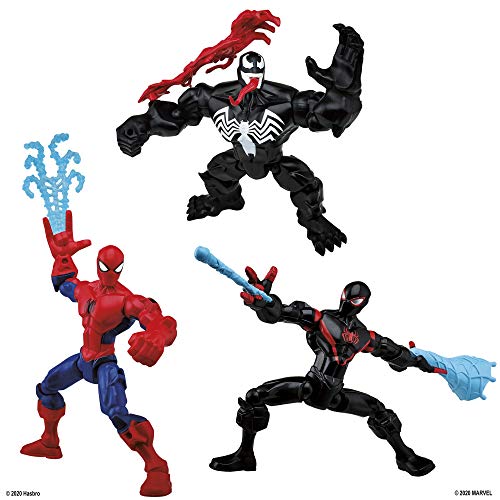 Marvel Super Hero Mashers Web-Slinging Collection Pack With Spiderman, Venom And Miles Morales (Amazon Exclusive) #TOP3