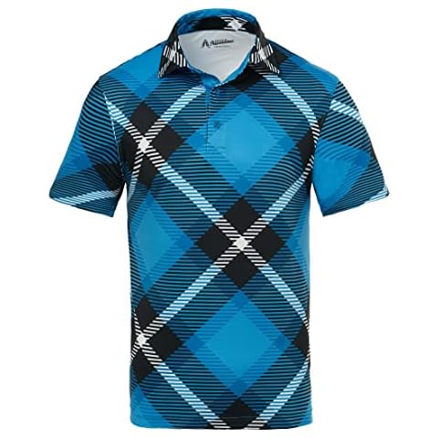 Royal & Awesome Big Blue Tartan Golf Polo Cover