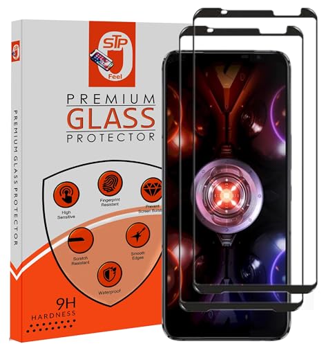 Image of STP FEEL Premium HD+ Tempered Glass Screen Protector Compatible For Asus ROG Phone 6 / ROG 6 / ROG 6 Pro /ROG 6D / ROG 6D Ultimate (6.78 Inch, Pack of 2) | Edge to Edge Coverage
