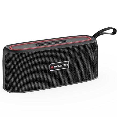 Monster Portable Bluetooth Speaker,30W Loud Sound, IPX6 Waterproof Speaker,17 Hours Playback, Bluetooth 5.4 TWS Pairing, Speakers for Home, Outdoors, Travel