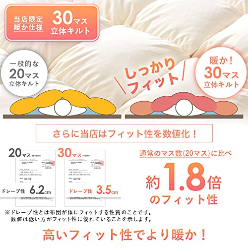 Amazon｜タンスのゲン 羽毛布団 シングルロング 【増量1.2kg】 【更に