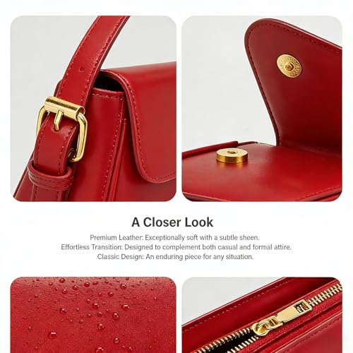 Image of Amszke Shoulder Bag for Women Y2K Crossbody Purse PU Leather Underarm Handbag 2 Adjustable Strap for Daily Commute Travel