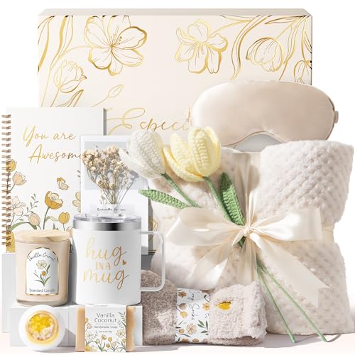 Birthday Gifts for Women Self Care Package Get Well Soon Gift Baskets for Women Spa Gifts Set Unique Christmas Thinking of You Inspirational Sympathy Gift Baskets for Mom Her Wife Best Friend Sister