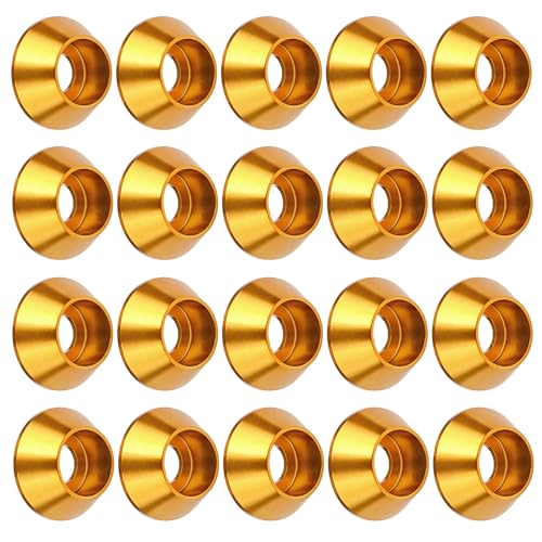 Rondelles M8 en aluminium 6061 doré pour modèles et drones (Lot de 20)