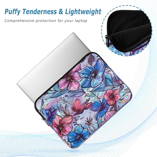 Funda para laptop 13-14 pulg. impermeable con diseño floral miniatura 5