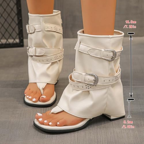 Botines de tobillo cómodos de color liso con correa ajustable para mujer 4