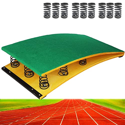 OZBME Trampolín de Madera Resistente y Grande con 9 resortes para Gimnasia - Capacidad de Carga: 110 kg. Tabla elástica para Salto de Altura y Longitud, A - 60 x 120 cm/23,6' (A 60 x 120 cm/23,6')