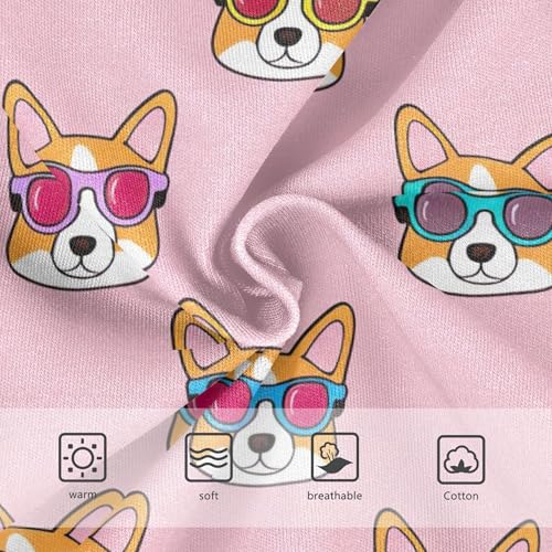 Cute Dog Faces Pink Girl Panties Cute Girls Underwear Toddler Cotton Durable Kids Undies Briefs 2t3