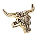 NET TOYS Anello con Testa a Forma di Bufalo | Oro | Straordinario Accessorio da Cowboy Testa di Bufalo | Perfettamente Adatto per Feste a Tema & Carnevale