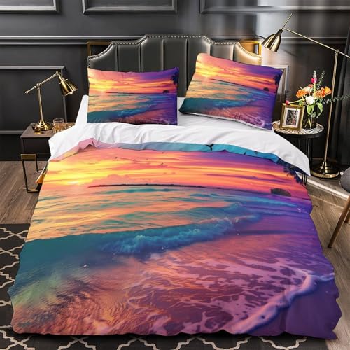 Parure de lit microfibre douce 200x200 cm avec fermeture éclair de qualité - 4