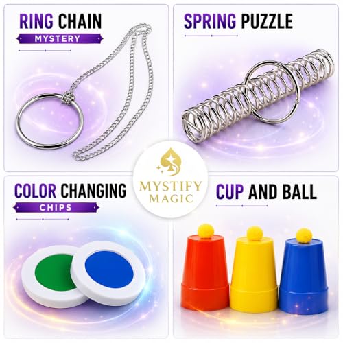 Image of 18-in-1 Ultimate Magic Kit | Complete Magic Tricks Set with Svengali Deck, Cups & Balls, Finger Chopper & More | Easy-to-Learn Magic Set for Beginners & Aspiring Magicians | Ages 10+