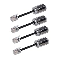 Vista 7 de Desenredador de cable telefónico, paquete de 2 cables giratorios de 360 grados, cable de teléfono antienredos