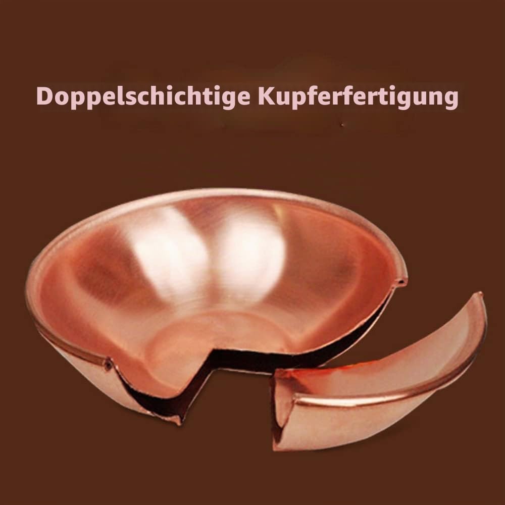 Kupfer-Schüssel, Doppelschichtig, Dick, Strukturiert, Für Haushalt und Reis (Typ 3)
