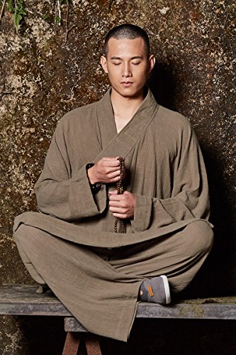ZanYing Zen Clothing Sets Monk Buddhist Outfit Long Shirt Wide Leg Pants2