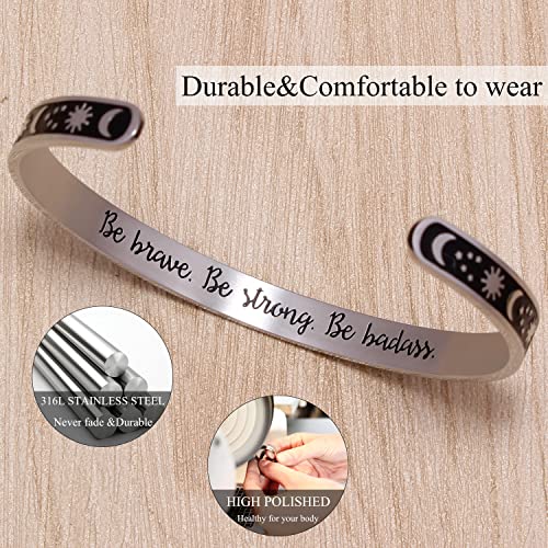 Btysun Bracelets for Women Mothers Day Bracelet Gifts from Daughter Inspirational Gifts for Women Graduation Gifts for Her Motivational Birthday Cuff Bangle Friendship Personalized Mantra Jewelry…
