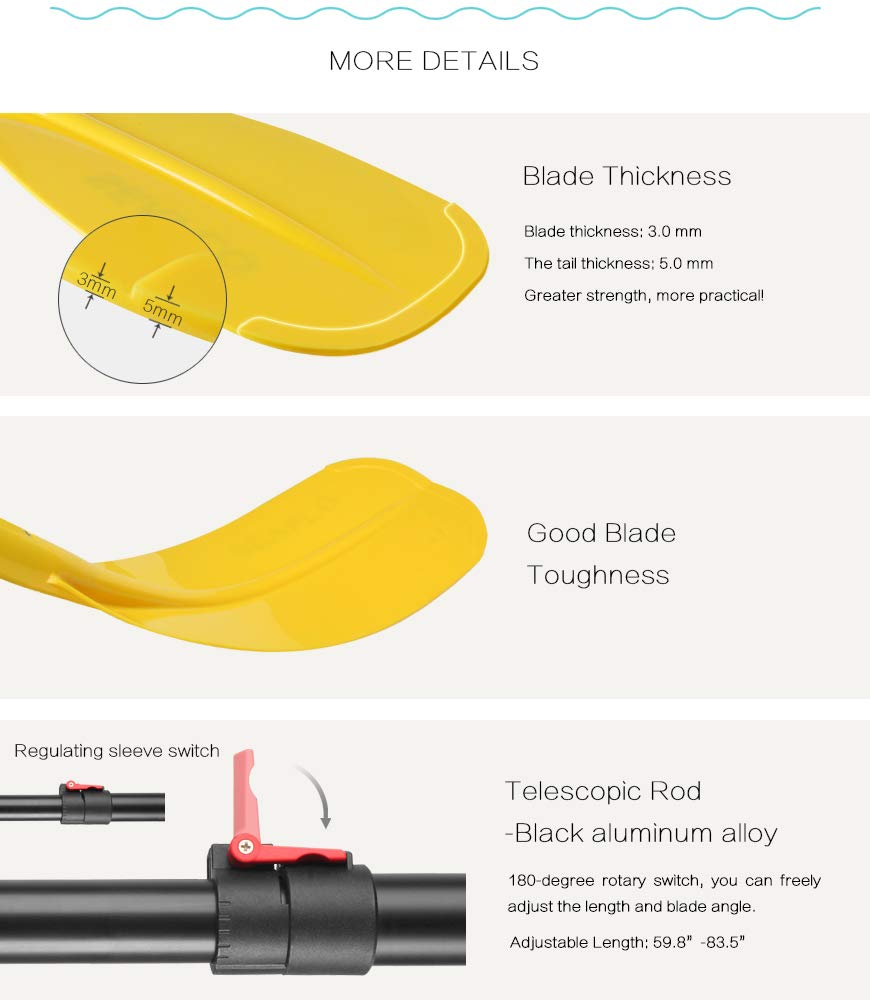 Seaflo Vario SUP ALU PADDEL 152-212CM Stand UP Paddle Board, SEHR LEICHT