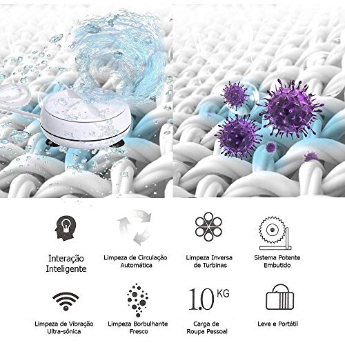 Mini Maquina Lava Roupas Lavadoura USB Panos no Balde Portatil Rotativo