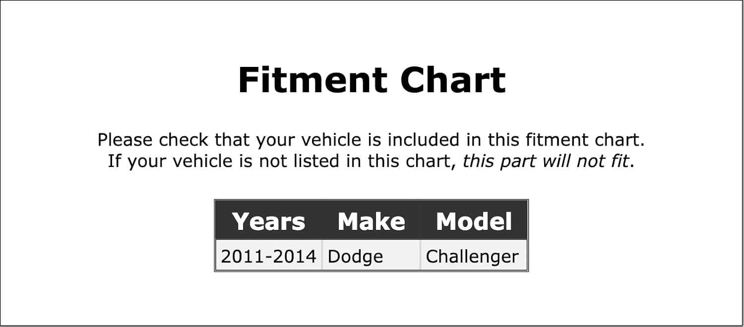 Black Automatic Metal Mechanical Switch Hood Ajar Indicator Compatible With Dodge Challenger 2011-2014 PC-859154
