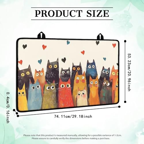 Image of Poceacles Stove Cover for Glass Top Stovestop, Induction Electric Stove Cover Protector Oil Resistant Heat Resistant Washer Dryer Top Mat, 29 inch x 21 inch, Cute Cat Heart-shaped Pattern Beige