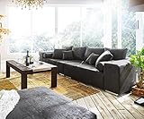 big sofas Mit vielen bequemen Kissen DELIFE Bigsofa Marbeya Anthrazit 285x115 cm Antik Optik mit Kissen Big Sofa