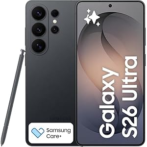 Samsung Galaxy S26 Ultra, teléfono inteligente Android desbloqueado, 256 GB, pantalla de privacidad, Galaxy AI, cámara AI, carga súper rápida 3.0, batería duradera, 2026, garantía de 1 año de EE. UU., negro