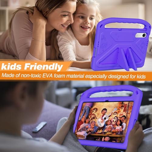 TIANDAFEIJIUB Pełne etui ochronne do Xiaomi Redmi Pad 2 SE 2026 9,7 cala, odporne na wstrząsy obudowa EVA, lekki pokrowiec z uchwytem, odporne na zarysowania, przyjazne dla dzieci, fioletowe