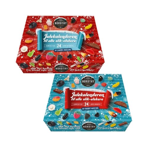 Nordthy Adventskalender rot & blau 2 x 442g - Doppelte Freude