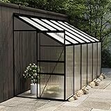  Leepesx Invernadero de jardín, Invernadero de Aluminio invernaderos Jardin Caseta de Plantas Gris Antracita 7,44 m³
