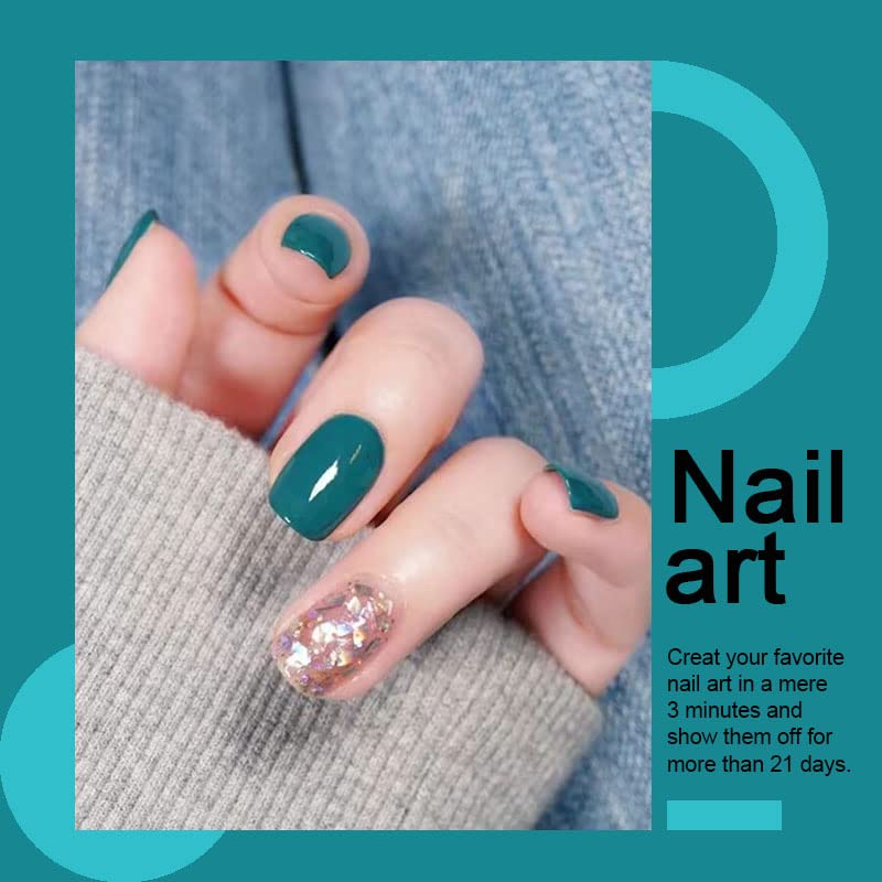 Miniatura 5 de Arte Clavo Esmalte de uñas de gel verde océano de 0.5 fl oz (0.5 fl oz), color profesional, esmalte de uñas de gel UV LED, esmalte de uñas de gel de